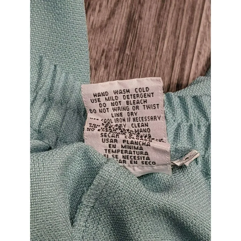 (3/$35) Dressbarn‎ Womens Plus Size 24W Teal Pull On Elastic Waist Pants